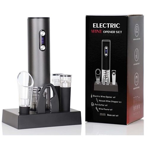INF Električni odpirač za vino, &scaron;estdelni komplet - polnilni USB avtomatski izvijač, (5000078399) Cene