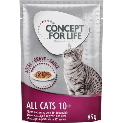 Concept for Life All Cats 10+ - v omaki - Varčno pakiranje: 24 x 85 g