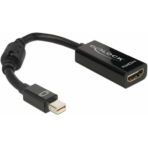 Delock 65099 Mini-DisplayPort / HDMI adapter [1x mu&scaron;ki konektor mini DisplayPort - 1x ženski konektor HDMI] crna 12 cm Cijene