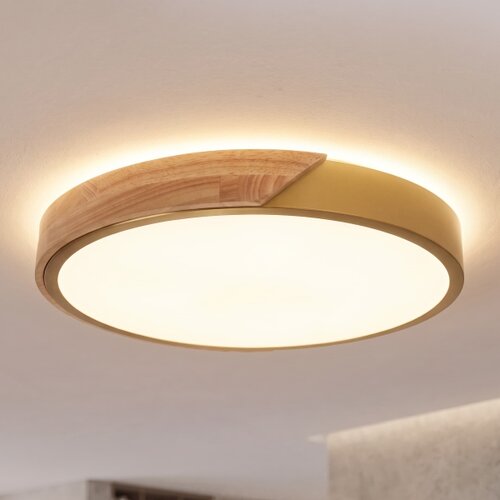 Brilagi LED plafonsko svetlo PILANA LED/24W/230V hrast/zlatna prečnik 30 cm Slike