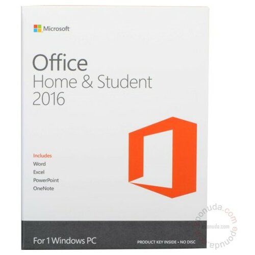 Microsoft Office Home and Student 2016 Win English CEE Only Medialess, 79G-04361 poslovni softver Slike