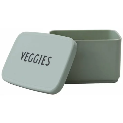 Design Letters Svetlo zelena škatla za prigrizke Veggies, 8,2 x 6,8 cm