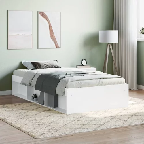 vidaXL Okvir za krevet bijeli 100x200 cm