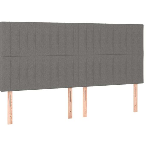  Okvir kreveta s oprugama i madrac svjetlosivi 160x200cm tkanina Slike