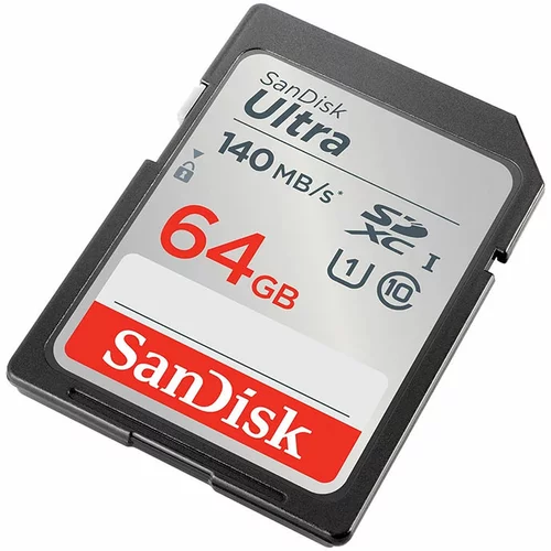 Sandisk Spominska kartica Ultra SDXC UHS-I C10 U1, 140 MB/s, 64 GB