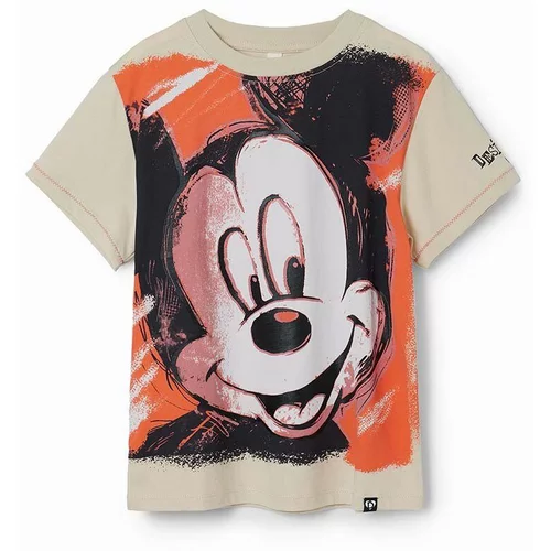 Desigual Dječja pamučna majica kratkih rukava x Mickey boja: bijela, s tiskom