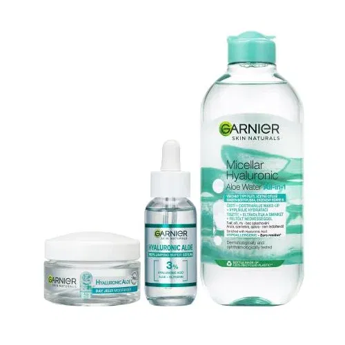 Garnier Skin Naturals Hyaluronic Aloe Micellar Water Set micelarna voda 400 ml + serum za lice 30 ml + dnevna krema za lice 50 ml za ženske