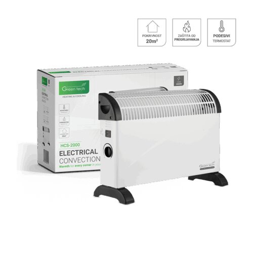 Konvektorska grijalica Green Tech 2000W, električna Cijene