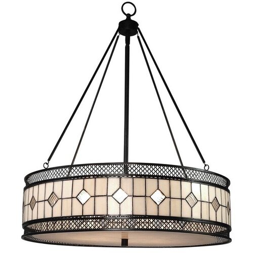 Premier Housewares Metalna viseća svjetiljka sa staklenim sjenilom &amp;oslash; 60 cm Waldorf &amp;ndash; Slike