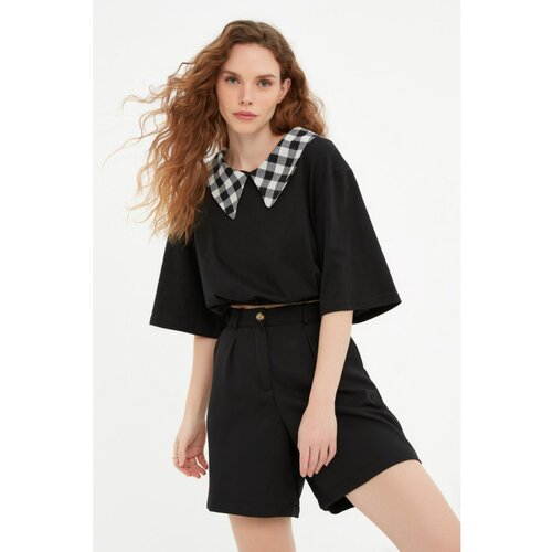 Trendyol ženski šorts Black Pocket Detailed Cene