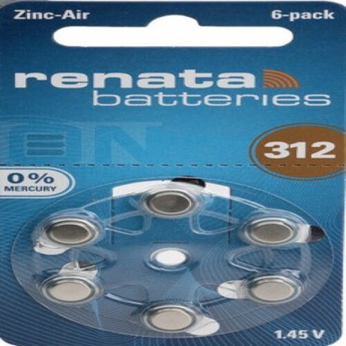 Renata Gumbasta baterija ZA 312 cink-zračna PR41 baterija za slušni uređaj 165 mAh 1.4 V 6 kom. Cijene