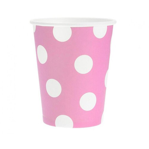  Papirnati kozarci Dots 270ml Roza Cene