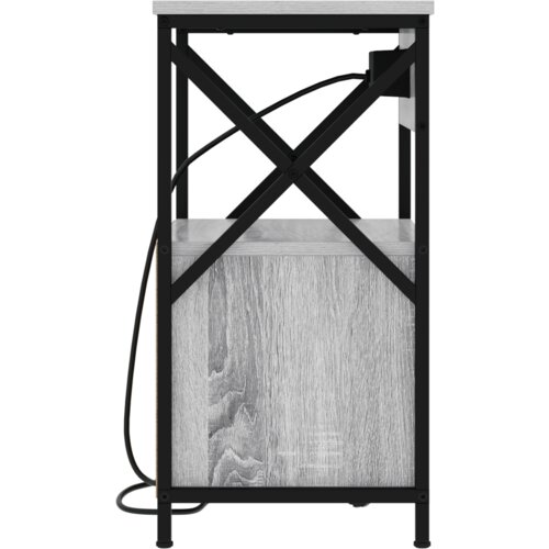 VidaXL Noćni ormar s ladicama 2 pcs Sivi hrast sonoma 40 x 31 x 60 cm Slike