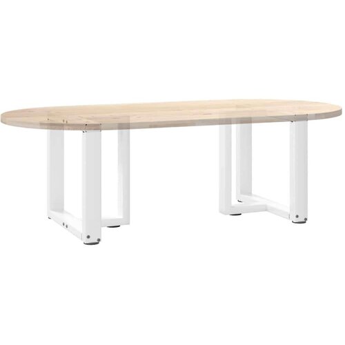  Noge za stolić T-oblika 2 kom bijele 50x25x(42-43) cm čelik Slike