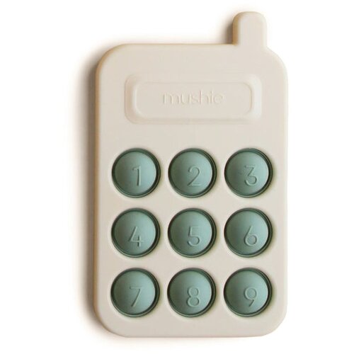Mushie senzorična igračka pop it phone cambridge blue Cene