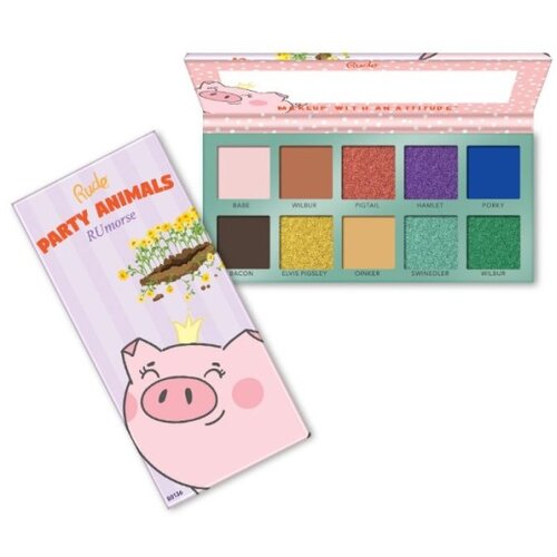 Rude Cosmetics set od 4 palete od 10 boja party animal Slike