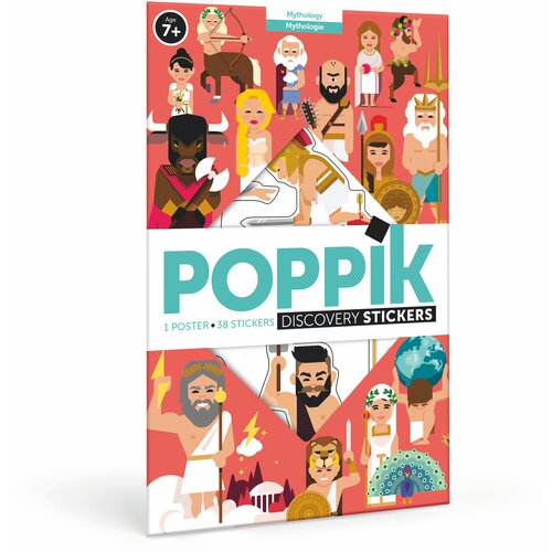 Poppik Edukativni poster s nalepnicama Otkrića Mitologija Slike