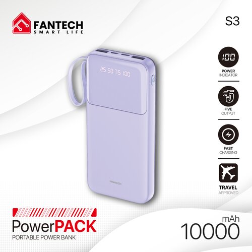 Fantech Power bank Prenosiva baterija S3 10000mAh/ 10W ljubicasti Cene