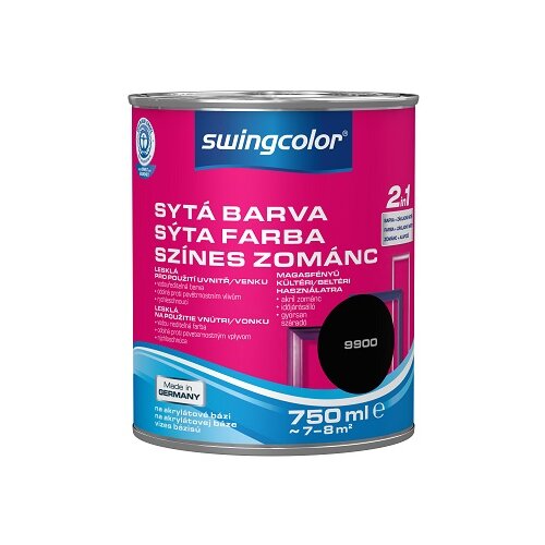 SWINGCOLOR Visokosijoči barvani lak 2 v 1 (barva: črna; 0,75 l) Slike