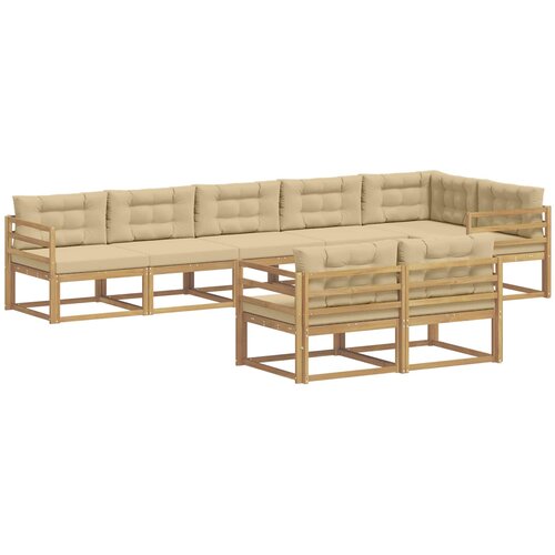 vidaXL Zunanja garnitura za sedenje 6 pcs Bela in bež Poliester, (5000282253) Cene