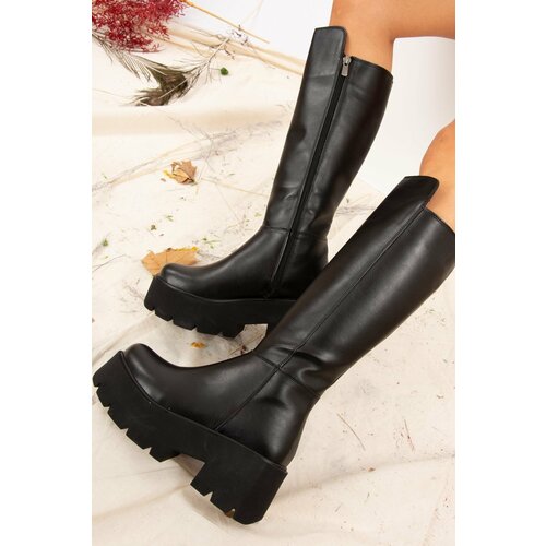 Fox Shoes Women's Black Faux Leather Boots Slike