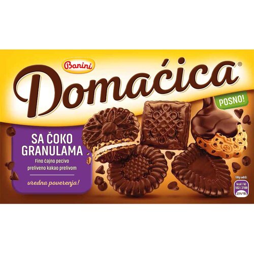 Domaćica keks keks banini domaćica sa čoko granulama 200g Cene