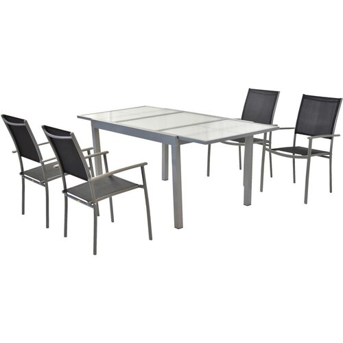 Gardenson Vrtni Set Milano, 5-delni, Raztegljiva Miza Slike
