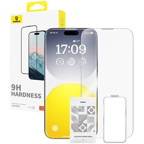 Baseus 0,3 mm Diamond kaljeno steklo za iPhone 15, (20833616) Cene