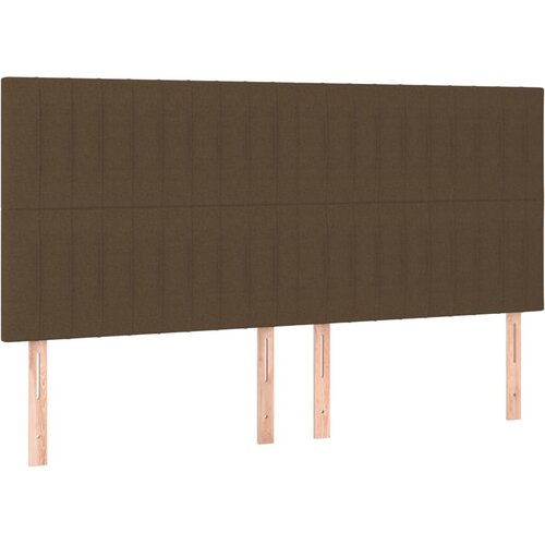  s oprugama i madracem tamnosmeđi 200x200 cm od tkanine Slike