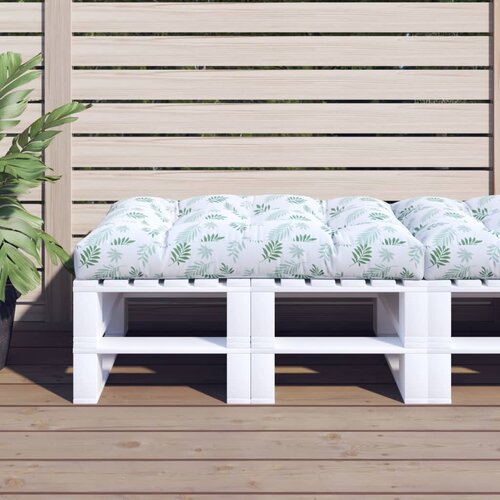 VidaXL Jastuk za palete s uzorkom li&amp;scaron;ća 120 x 80 x 12 cm od tkanine Slike