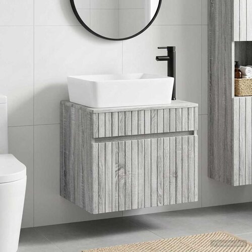  Set namje&scaron;taja za kupaonicu Siva Sonoma Konstruirano drvo 59 x 44,5 x 50 cm Cijene