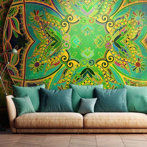  Samoljepljiva foto tapeta - Mandala: Emerald Fantasy 441x315