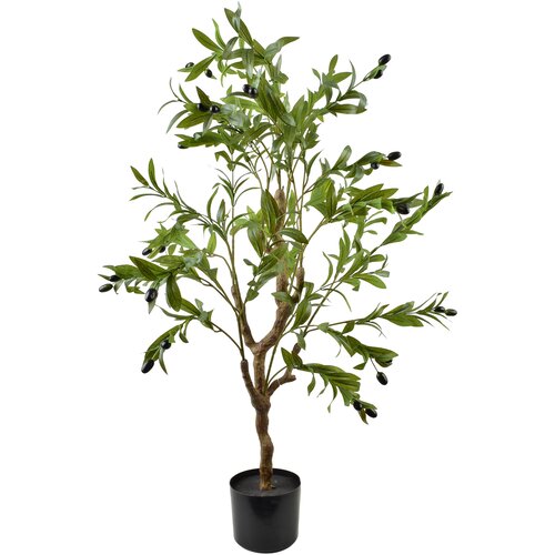 Mondex Umetno oljčno drevo plastika Viridis 115 cm zelena/črn lonec 1 kos, (5000208545) Cene