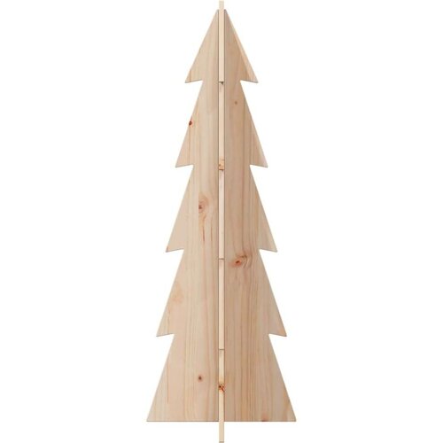 vidaXL Lesena novoletna jelka za okras 112 cm trdna borovina Cene