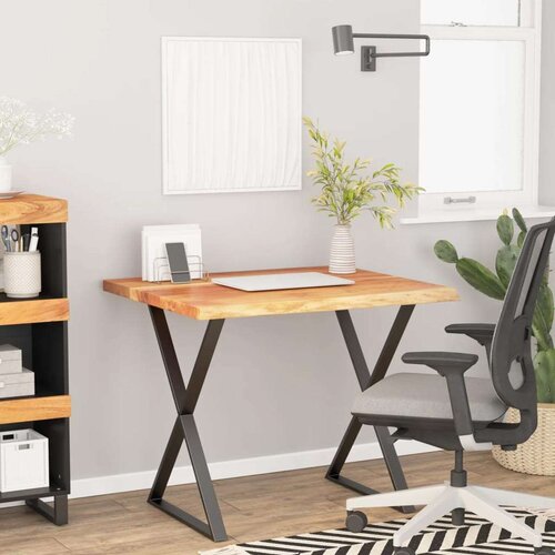 VidaXL Stolna ploča 110x80x3,8 cm pravokutna bagremovo drvo živi rub Slike