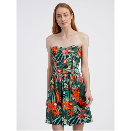 Camaieu Green Women's Patterned Dress - Women Cene