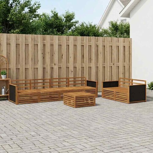  Set vanjskih sofa 7 kom. Prirodna Čvrsto drvo akacije Cijene