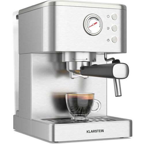 Klarstein SteelPresso aparat za kavu s portafilterom, Kompaktan, 20 bar, Parobrod, Grijaća ploča Cijene