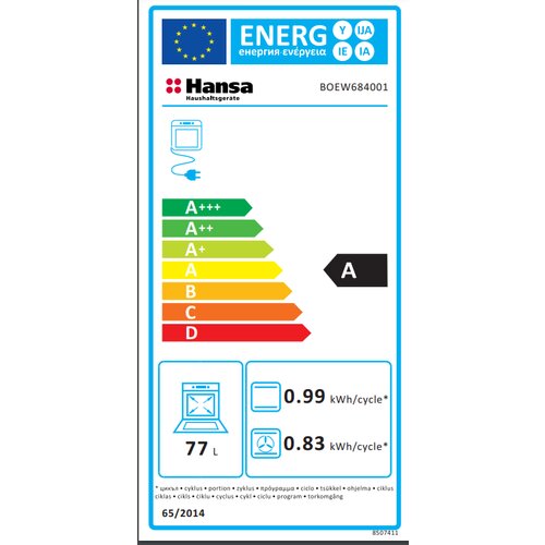 Hansa BOEW684001 ugradna rerna Slike