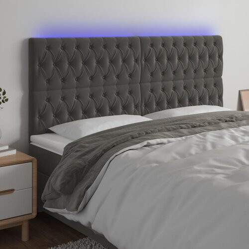  LED uzglavlje tamnosivo 180x7x118/128 cm bar&scaron;unasto Cijene