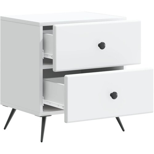  Noćni ormar Bijela 43 x 34,5 x 47,5 cm Konstruirano drvo Slike