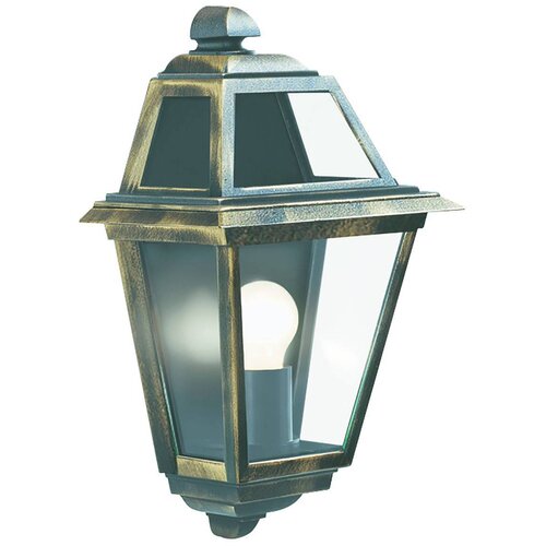 Searchlight New Orleans Zunanja vrtna stenska svetilka z 1 lučjo, črna, zlata IP44, E27, (22100682) Cene