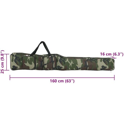 Torba za &amp;scaron;tap za pecanje maskirno zelena 160 cm tkanina Oxford Slike