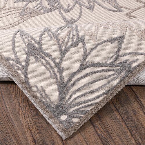 Lesnina XXXL PREPROGA ZA ZUNANJO UPORABO Floral 80/150 cm tkano krem barve, bež Slike
