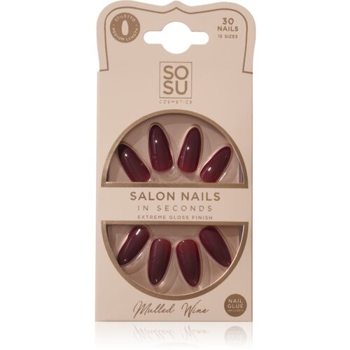 SOSU Cosmetics Salon Nails umetni nohti odtenek Mulled Wine 30 kos Cene