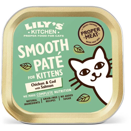 Lily's Kitchen Smooth Paté Kitten - piščanec, polenovka in losos 85 g Cene