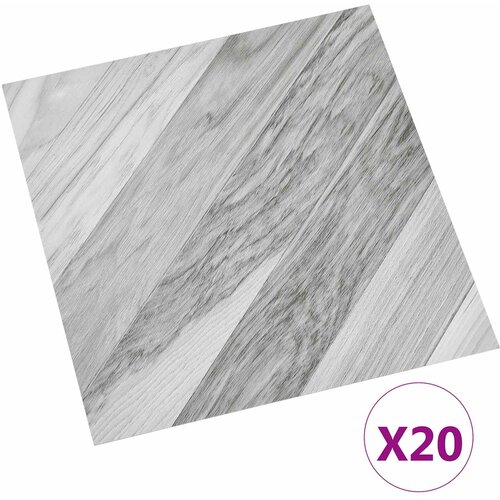  Samoljepljive Pločice za Pod Sivo Prugasto 30,5 x 30,5 cm Slike