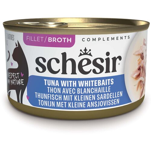  Ekonomično pakiranje Schesir Complements u juhi 24 x 70 g - Tuna s inćunima Slike