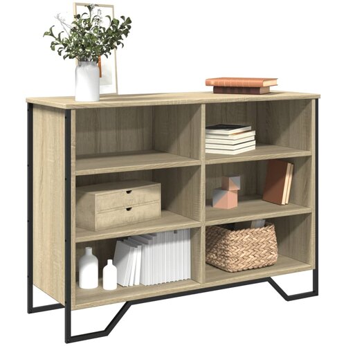 VidaXL Komoda sonoma hrast 101x35,5x74,5 cm inženirski les Slike