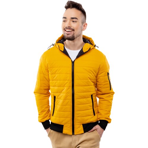 Glano Man Quilted Jacket - yellow Cene